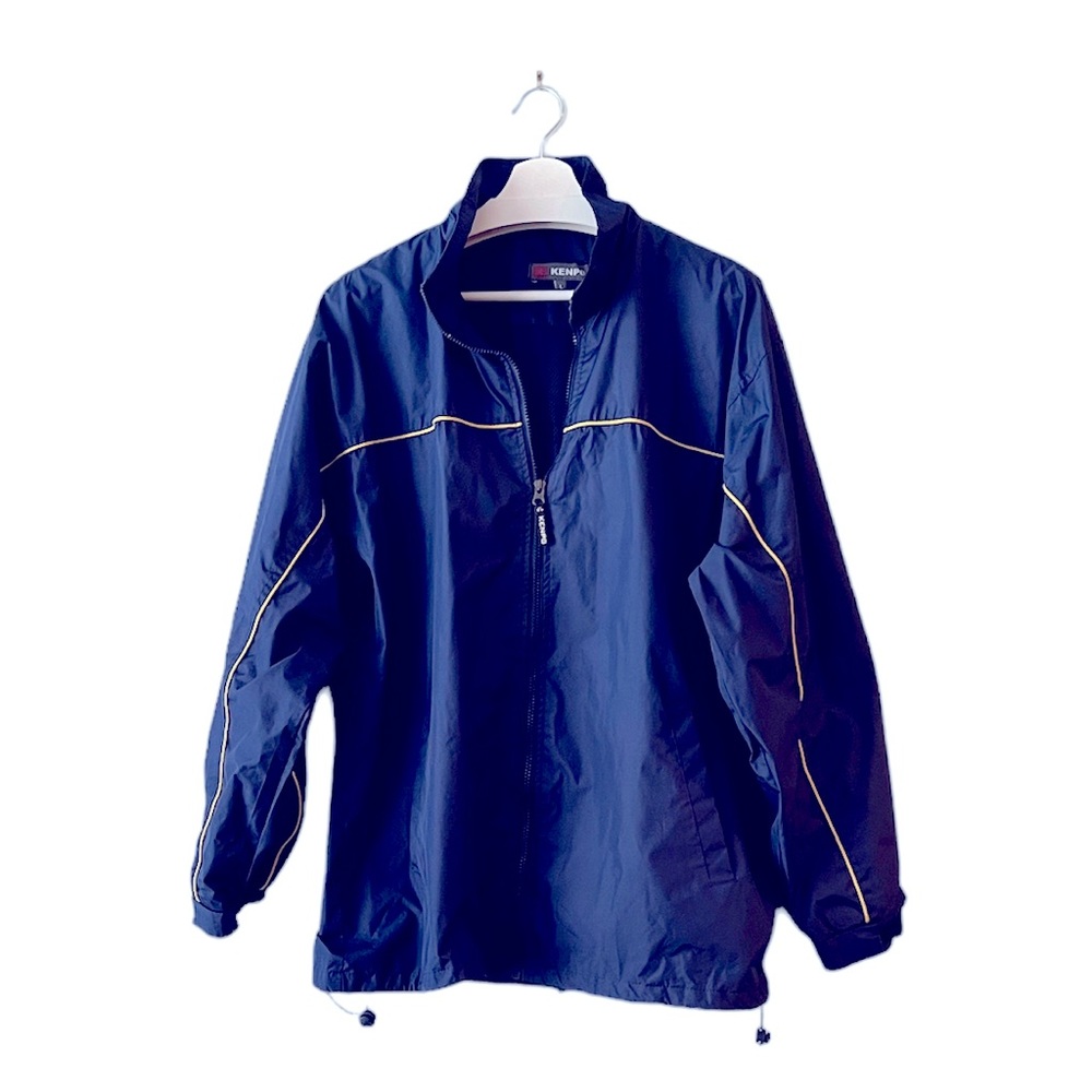 KENPO Royal Blue with White pinstripe, windbreaker jacket Men’s size Large